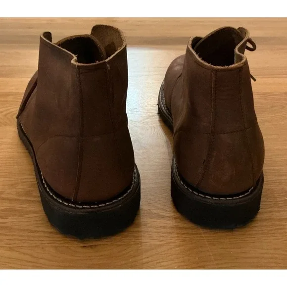 By The Mountain Handmade Portuguese Leather Chukka Boots Brown EU 44 US ~10